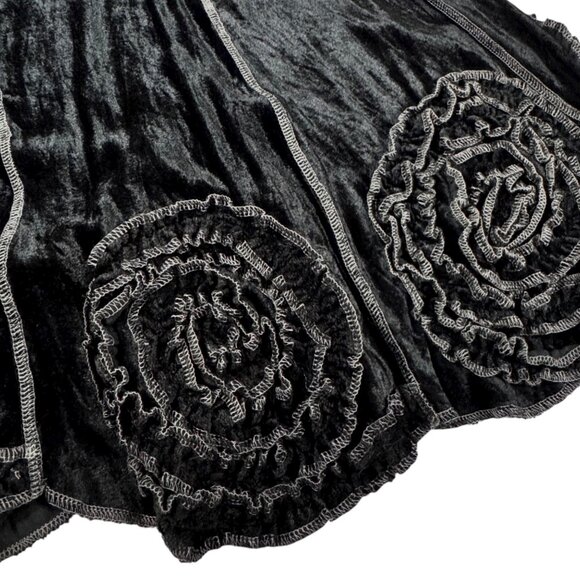 SOLD Black Velvet Maxi Skirt - Picture 1 of 1